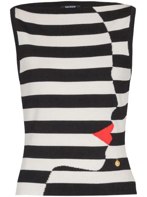 Mariniere knitted top by BALMAIN