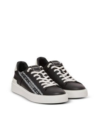 Men's B-Court Printed Calfskin Trainers Sneakers by BALMAIN