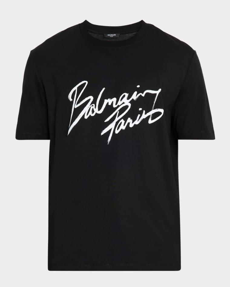 Men's Cotton Lipstick Logo T-Shirt by BALMAIN
