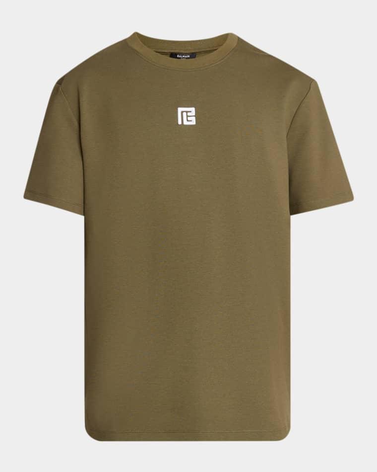 Men's Embroidered PB Logo T-Shirt by BALMAIN