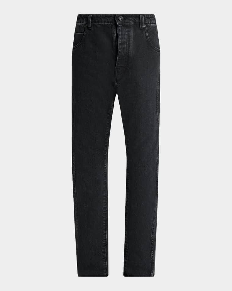 Men's Embroidered PB Straight-Leg Denim Jeans by BALMAIN