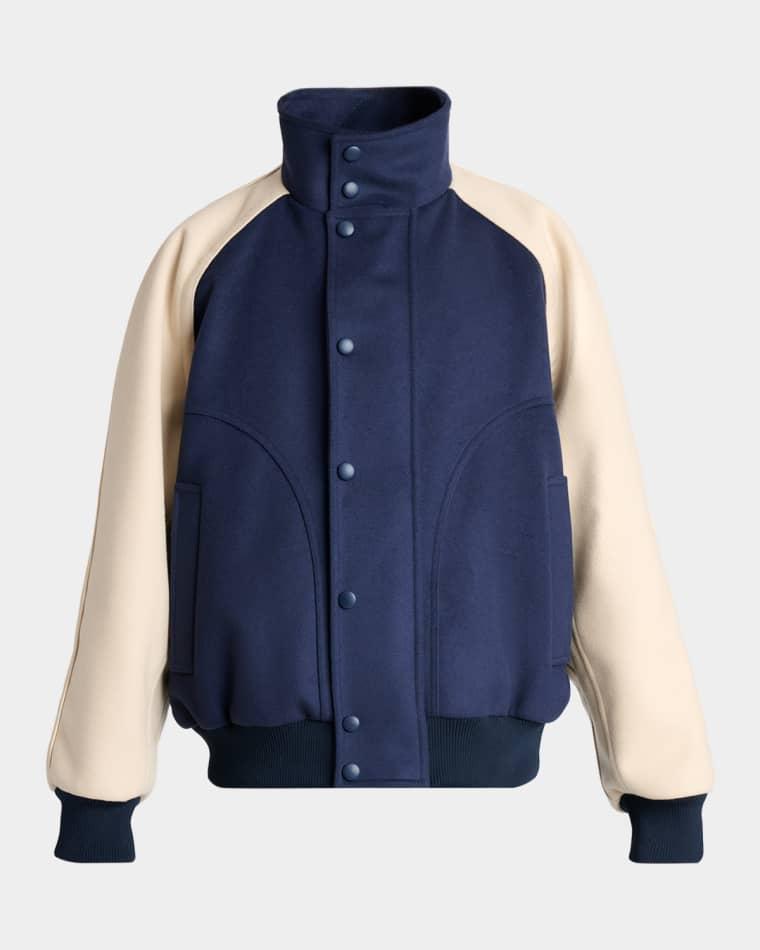 Men's Embroidered Vintage Logo Bomber Jacket by BALMAIN