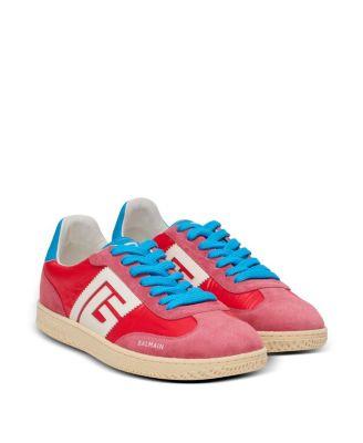 Men's Swan Suede and Nylon Trainers by BALMAIN