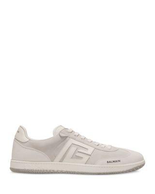 Men's Swan Suede & Patent Leather Sneaker by BALMAIN
