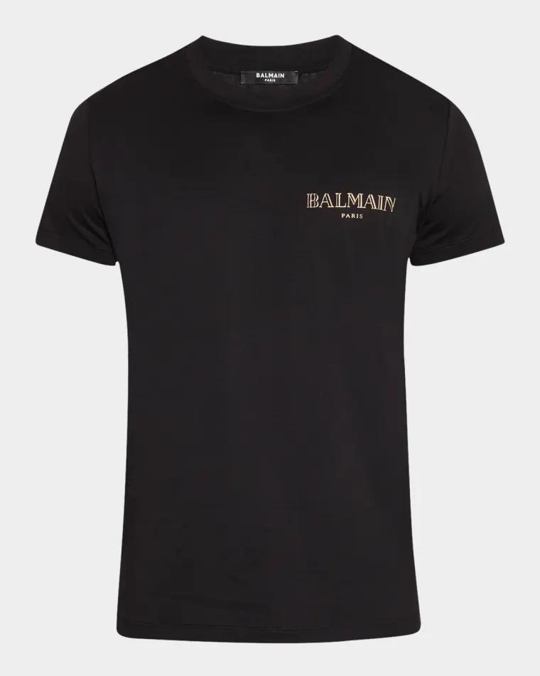Men's Vintage Gel Logo T-Shirt by BALMAIN