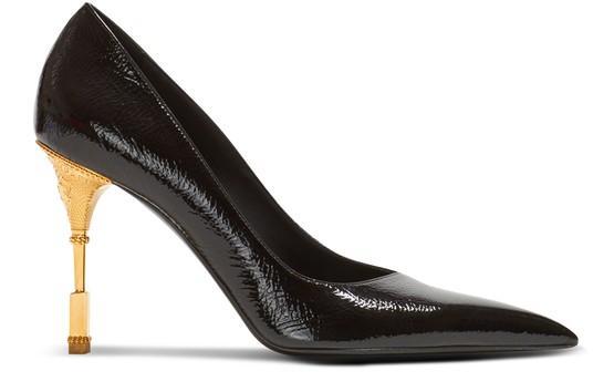 Moneta in patent leather pumps by BALMAIN
