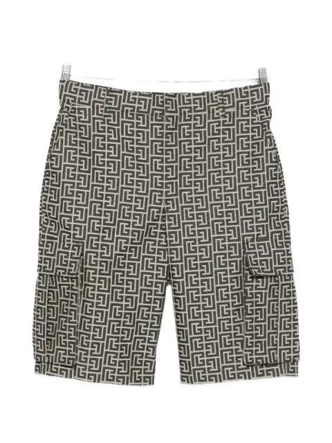 Monogram cargo shorts by BALMAIN
