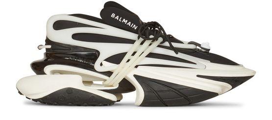 Neoprene and leather low-top Unicorn sneakers by BALMAIN