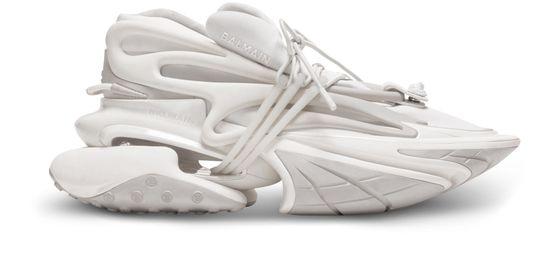 Neoprene and leather low-top Unicorn sneakers by BALMAIN