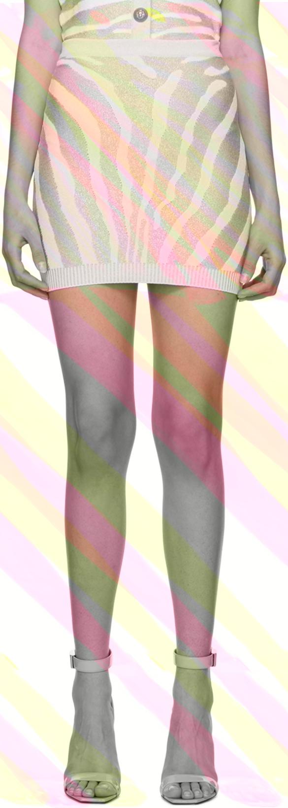 Off-White Zebra Miniskirt by BALMAIN