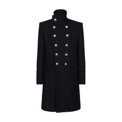 Officer coat in virgin wool by BALMAIN