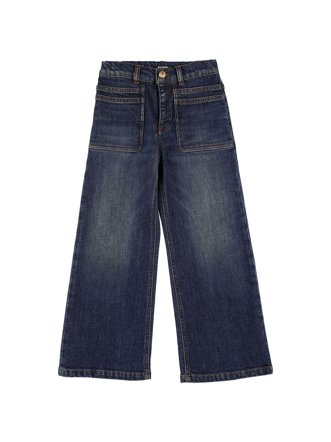 Organic Cotton Denim Jeans by BALMAIN