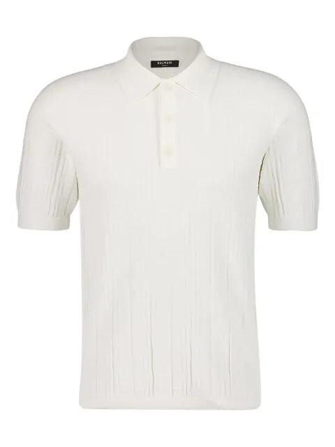 PB Labyrinth knit polo shirt by BALMAIN