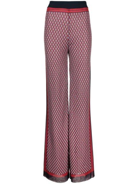 PB monogram-print knitted trousers by BALMAIN