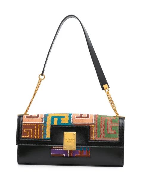 2010-2024 Calfskin 1945 Monogram Tapestry shoulder bag by BALMAIN PRE-OWNED 2010-2024 Calfskin 1945 Monogram Tapestry shoulder bag by BALMAIN PRE-OWNED