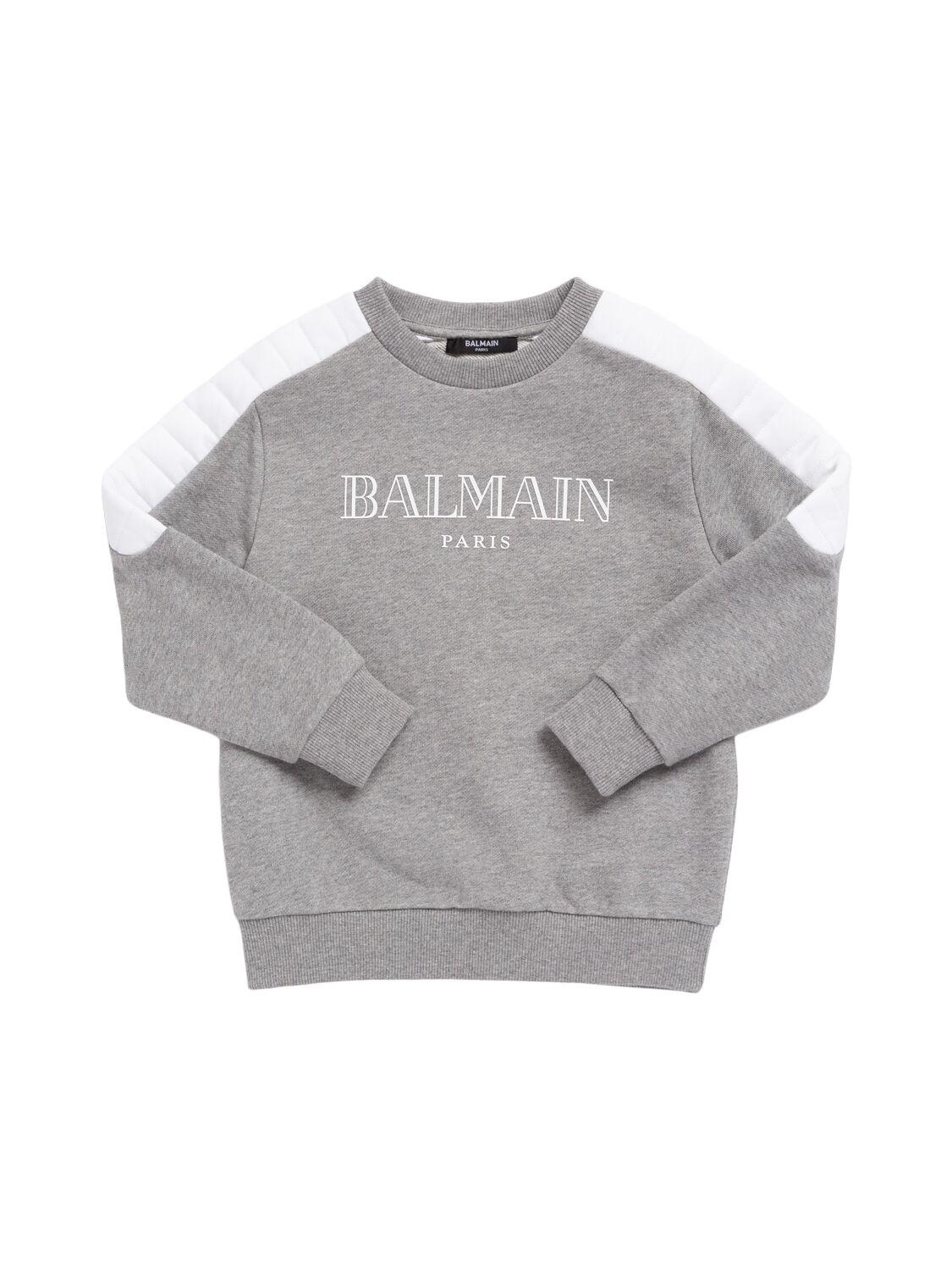 Padded Cotton Sweatshirt by BALMAIN