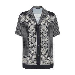 Paisley Print And Mini Monogram Silk Shirt by BALMAIN