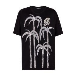 Palm tree embroidered t-shirt by BALMAIN