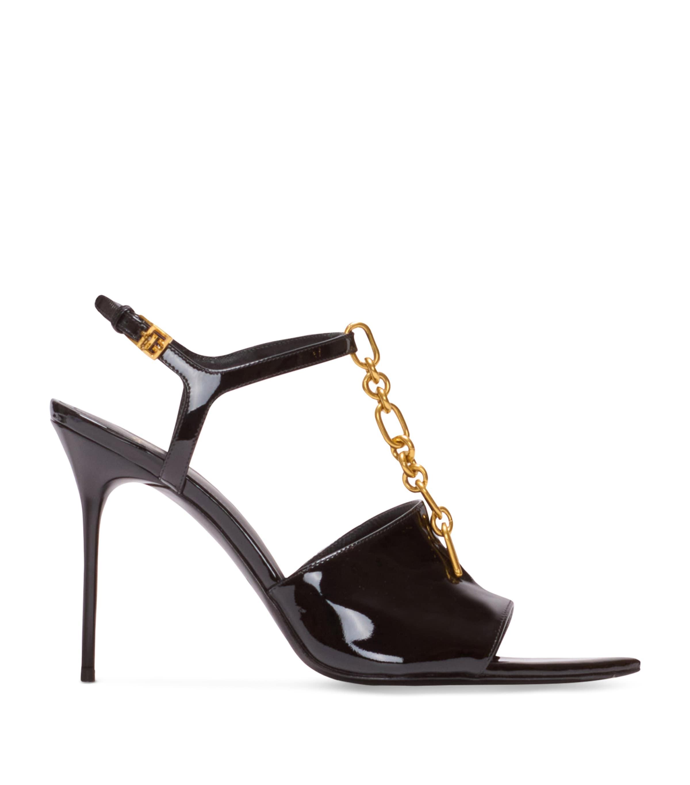Patent Leather Sync Heeled Mules 95 by BALMAIN