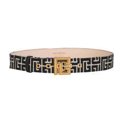 Pb-Belt monogram jacquard belt by BALMAIN