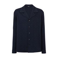 Pb Labyrinthe monogram jacquard pyjama shirt by BALMAIN