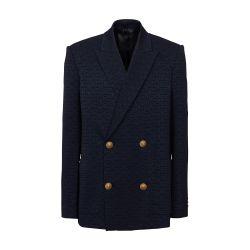 Pb Labyrinthe monogram satin jacquard blazer by BALMAIN