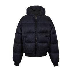 Pb Labyrinthe monogrammed nylon jacquard puffer jacket by BALMAIN