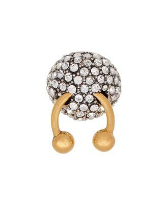Piercing Brass and Rhinestone Ring by BALMAIN