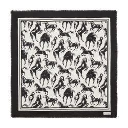 Pierre Balmain Horses Print Silk Square by BALMAIN