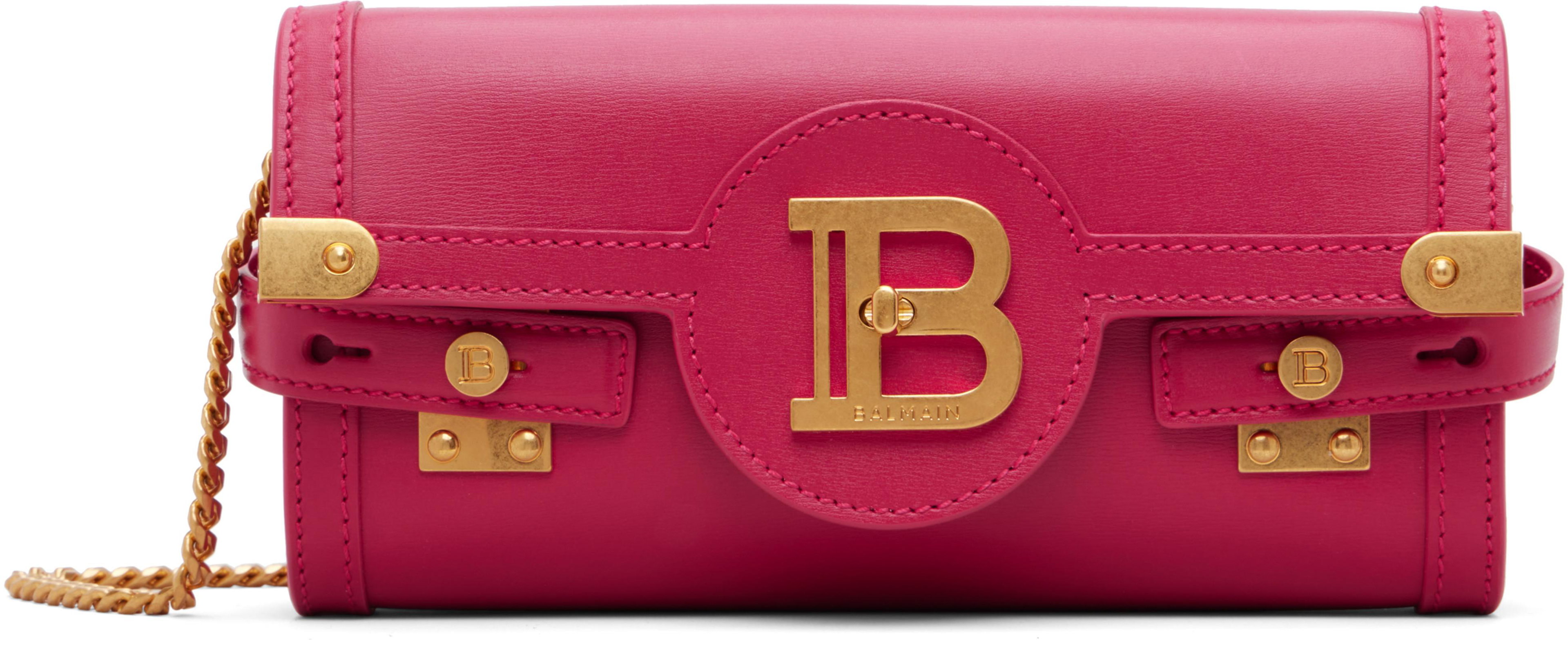 Pink B-Buzz Pouch 23 Bag by BALMAIN