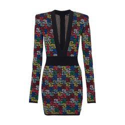 Pop monogram knit dress by BALMAIN