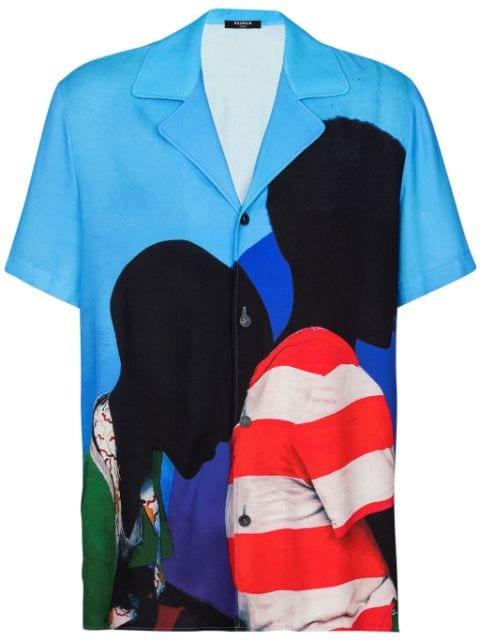 Prince Gyasi-print twill pyjama shirt by BALMAIN