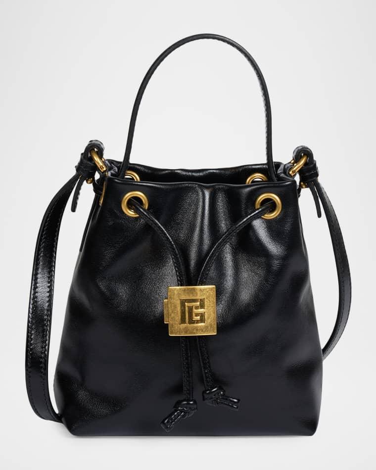 Pulse Leather Drawstring Bucket Bag by BALMAIN