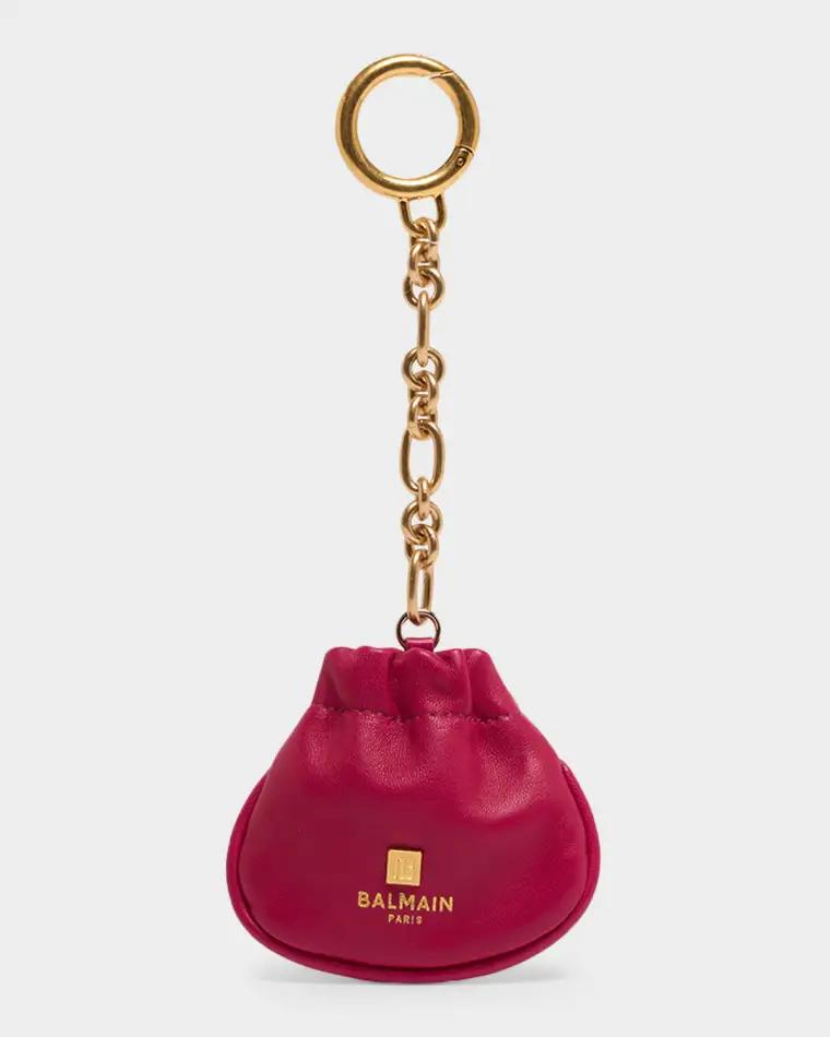 Pulse Leather Pouch Bag Charm by BALMAIN