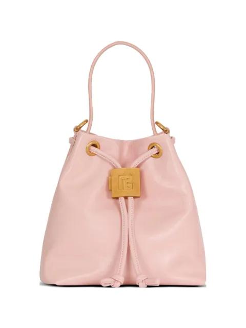Pulse bucket bag in smooth leather by BALMAIN