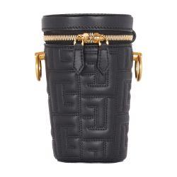 Quilted Leather 1945 Minaudière Clutch by BALMAIN