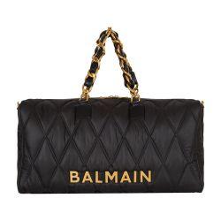 Quilted nylon travel bag with diamond motif by BALMAIN