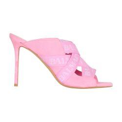 Ruby mules with vintage straps by BALMAIN