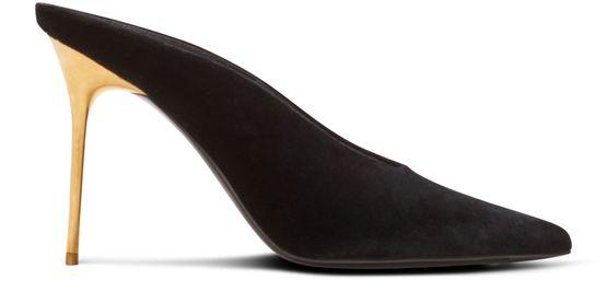 Ruby velvet mules by BALMAIN