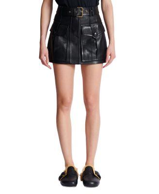Short Lambskin Skirt by BALMAIN