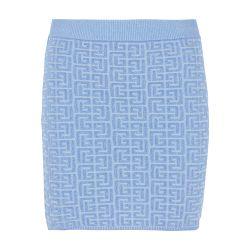 Short PB Labyrinth knit skirt by BALMAIN