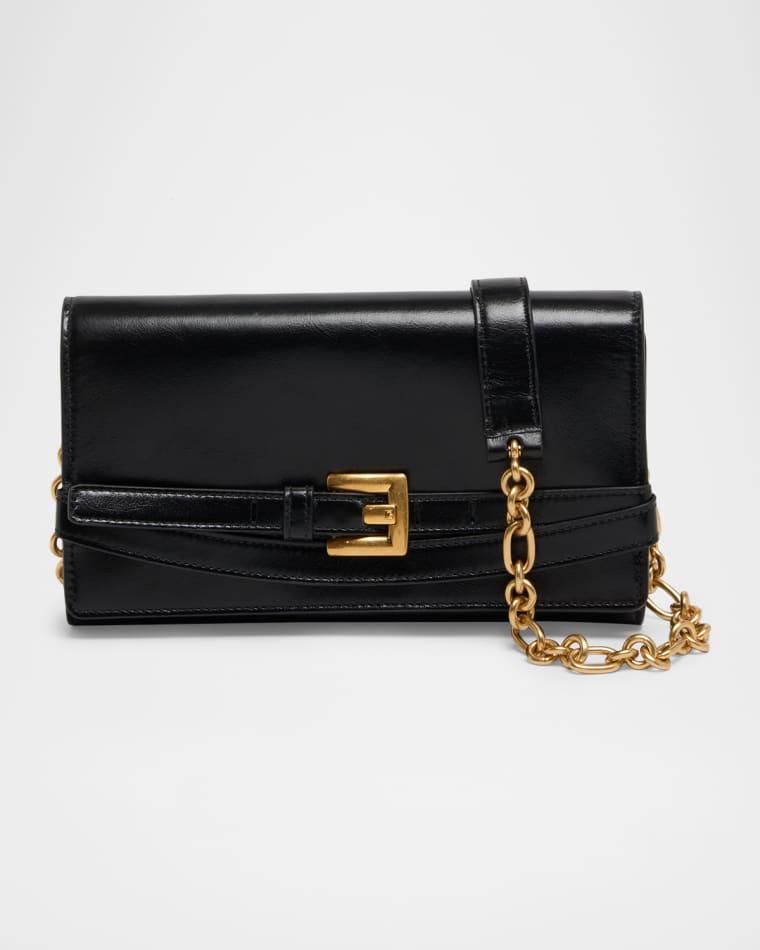 Shuffle Belted Wallet on Chain in Leather by BALMAIN