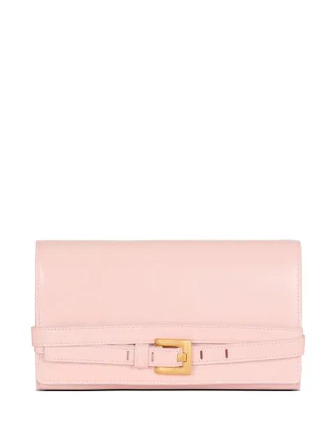 Shuffle calfskin wallet with chain by BALMAIN
