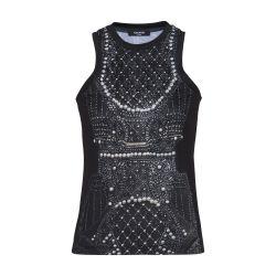 Soft tank top with faux embroidery print by BALMAIN
