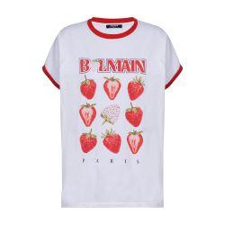 Strawberry print T-shirt by BALMAIN