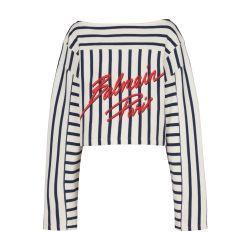 Striped Balmain Baseball long-sleeved top by BALMAIN