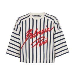 Striped Balmain Baseball top by BALMAIN