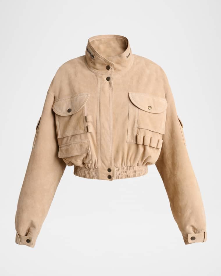 Suede Multi-Pocket Utility Jacket by BALMAIN