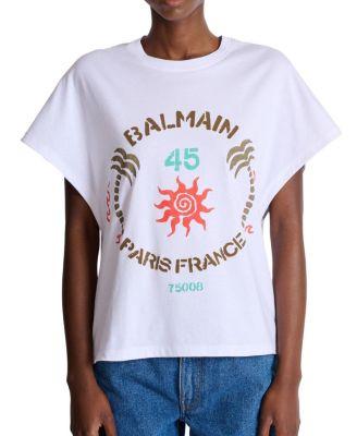 T-Shirt with Club Print by BALMAIN