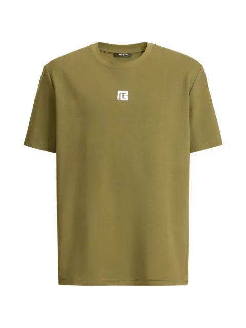 T-shirt with embroidered logo by BALMAIN